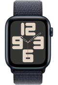 Apple Watch SE (2024) GPS 44mm  Midnight Aluminium Case, Ink Sport Loop MXEP3